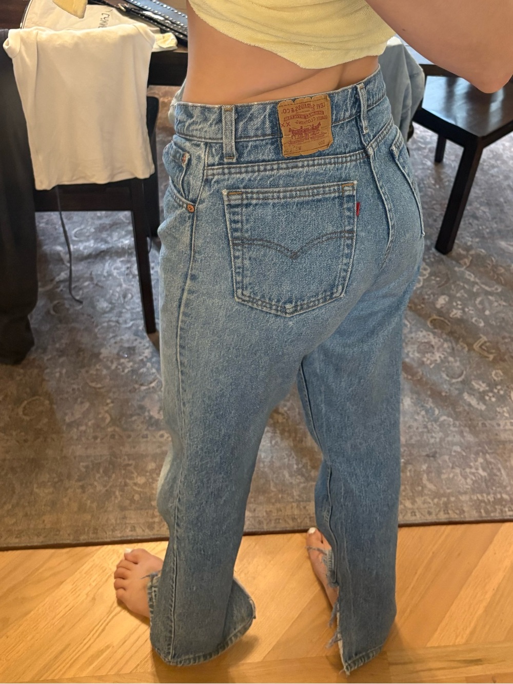 Levi's High-Rise Light Blue Straight Jeans
